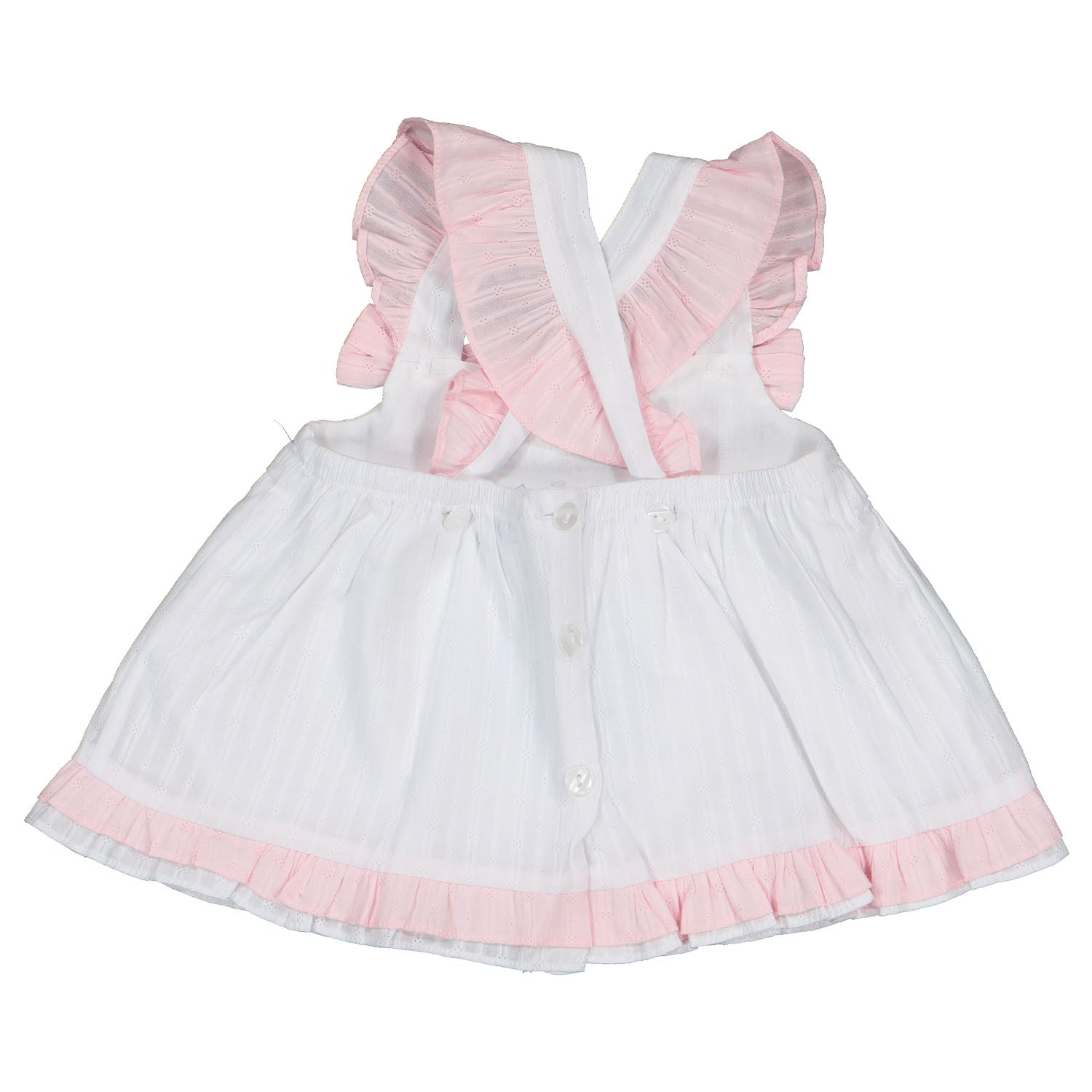 White and Pink Dress and Bloomers