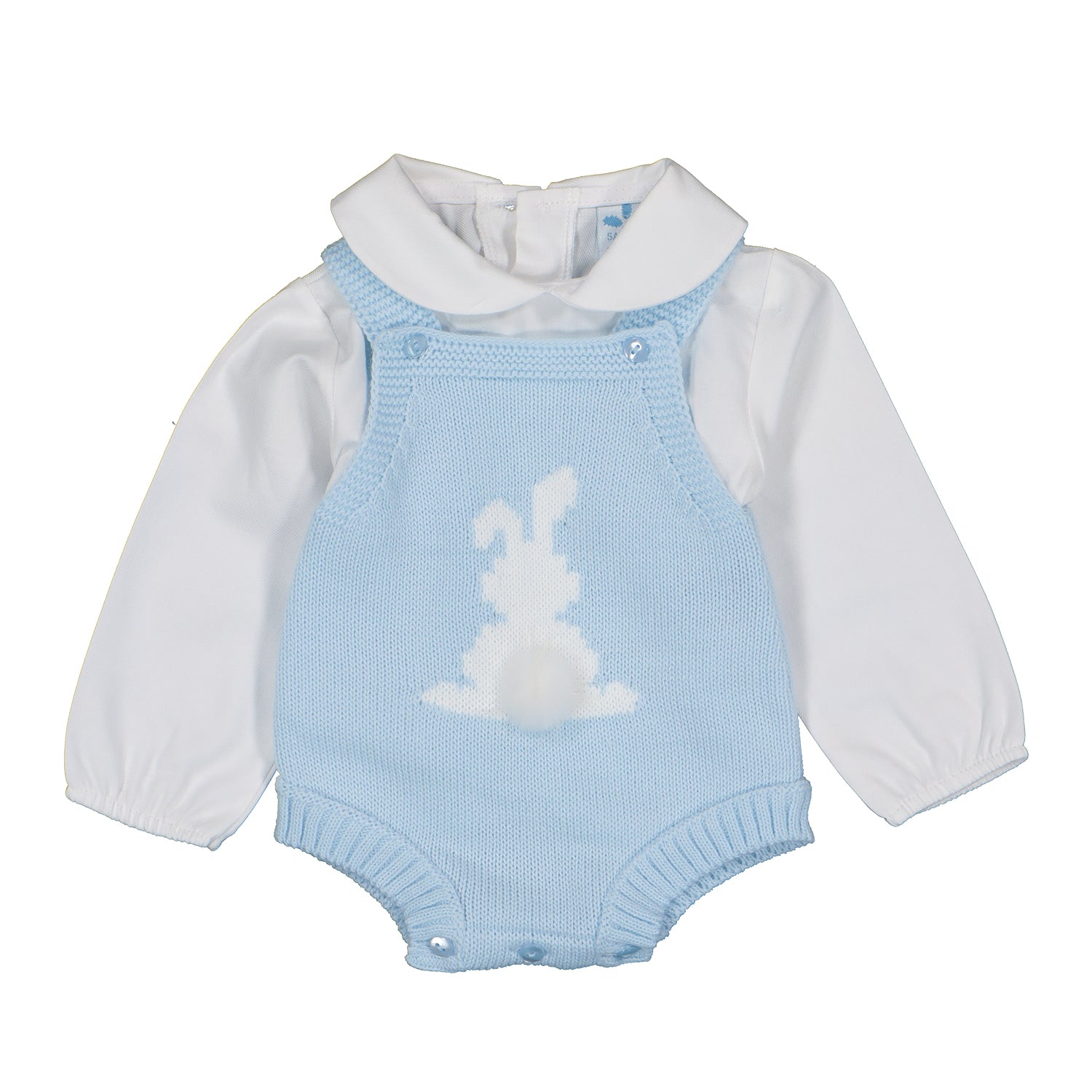 Blue Bunny Dungaree 3 Piece Set