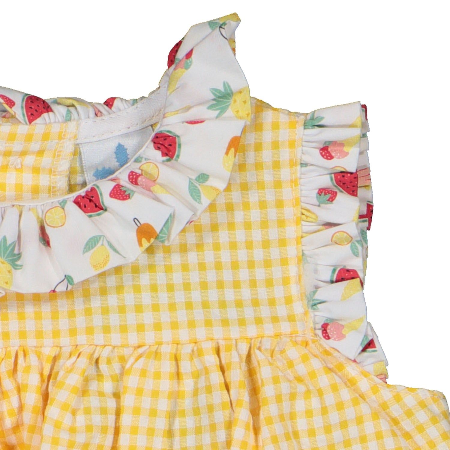 Yellow Check Dress and Bloomers