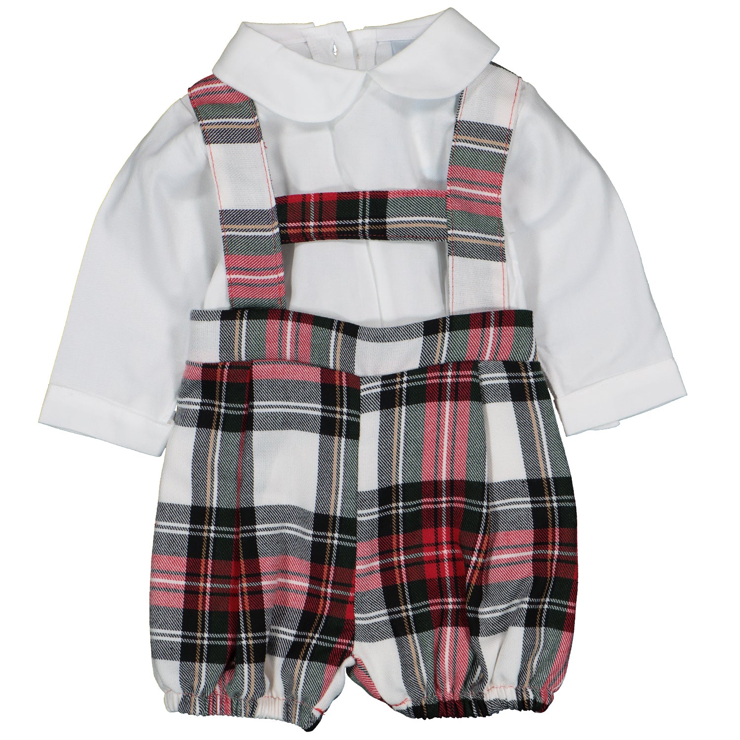 Boys Tartan Romper Set