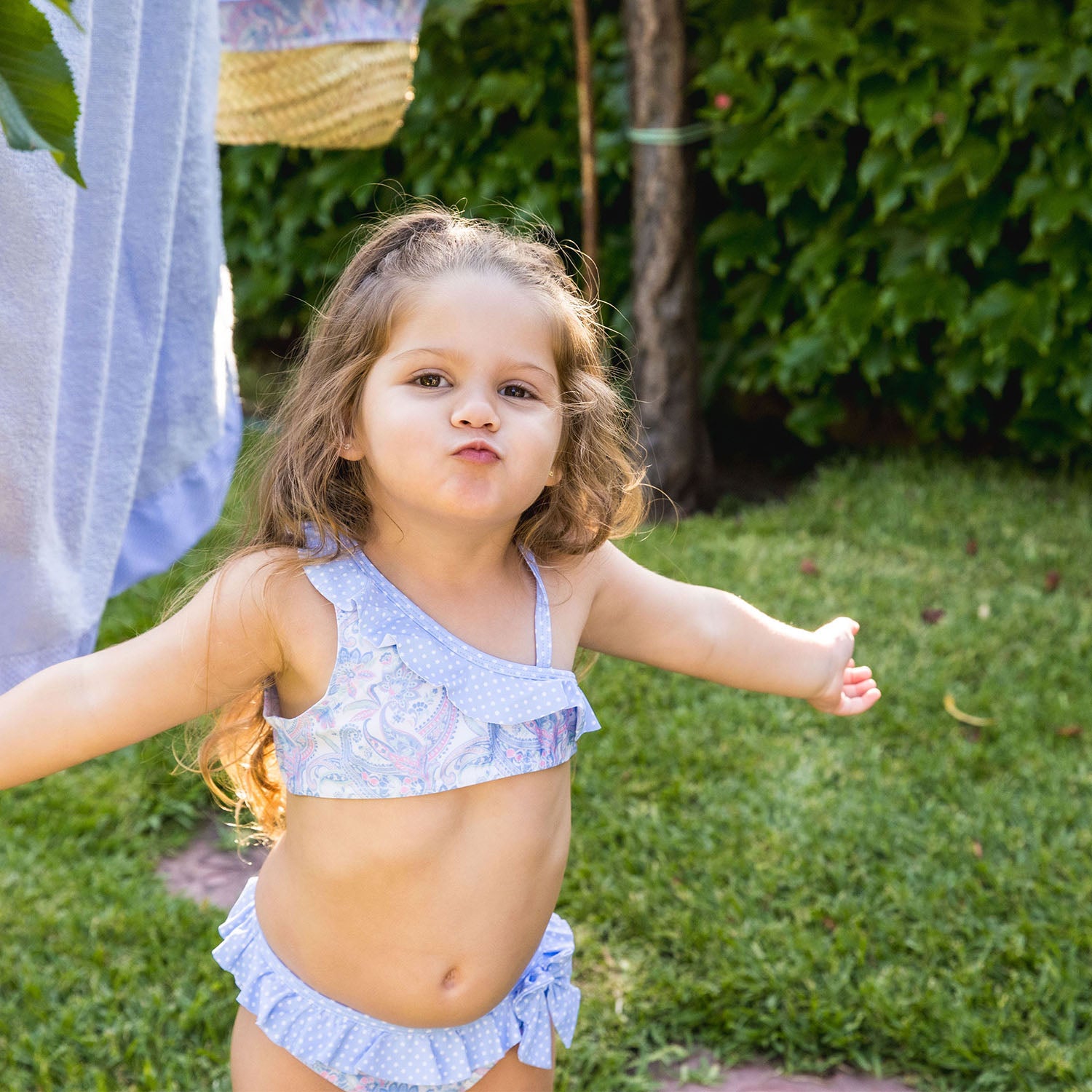 Pink and Blue Bikini