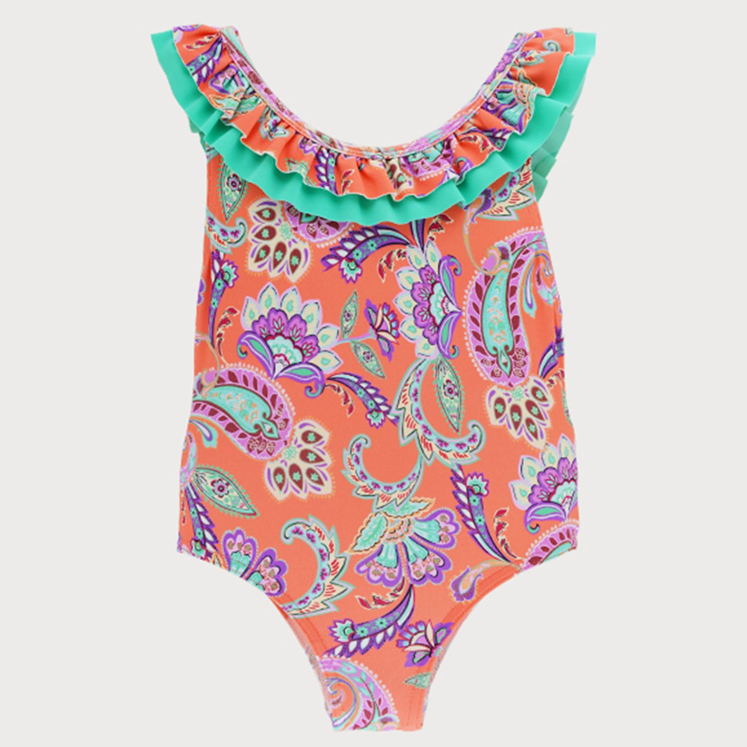 Coral Patterned  Swimsuit