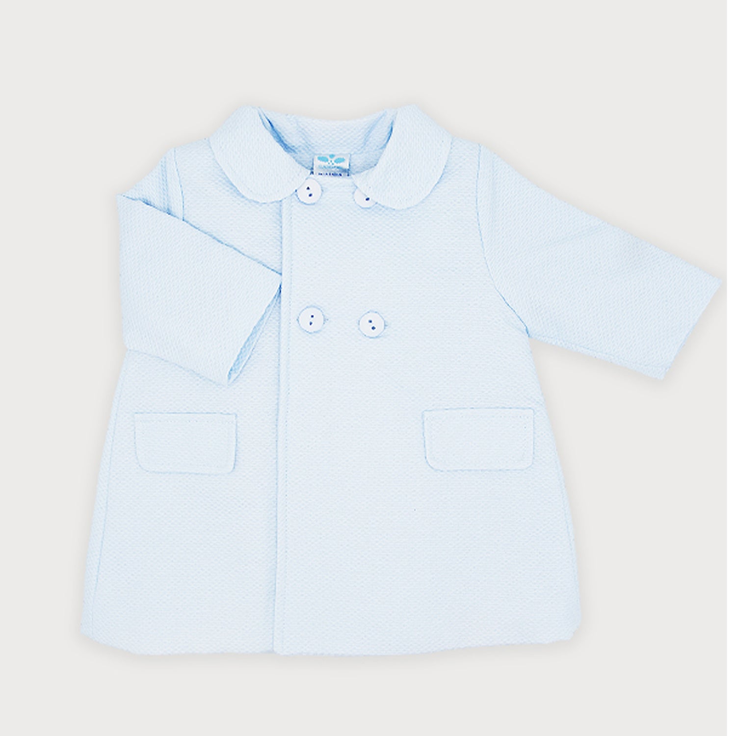 Blue Honecomb Pattered Coat