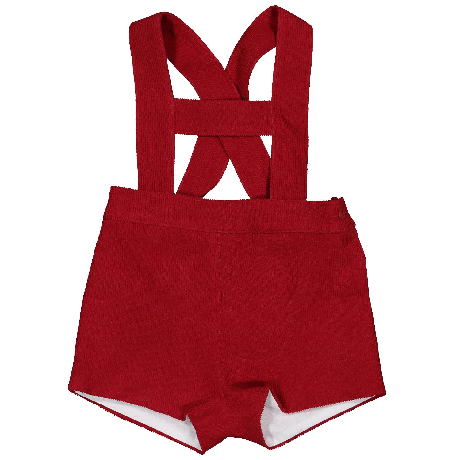 Red Cord Dungaree Set
