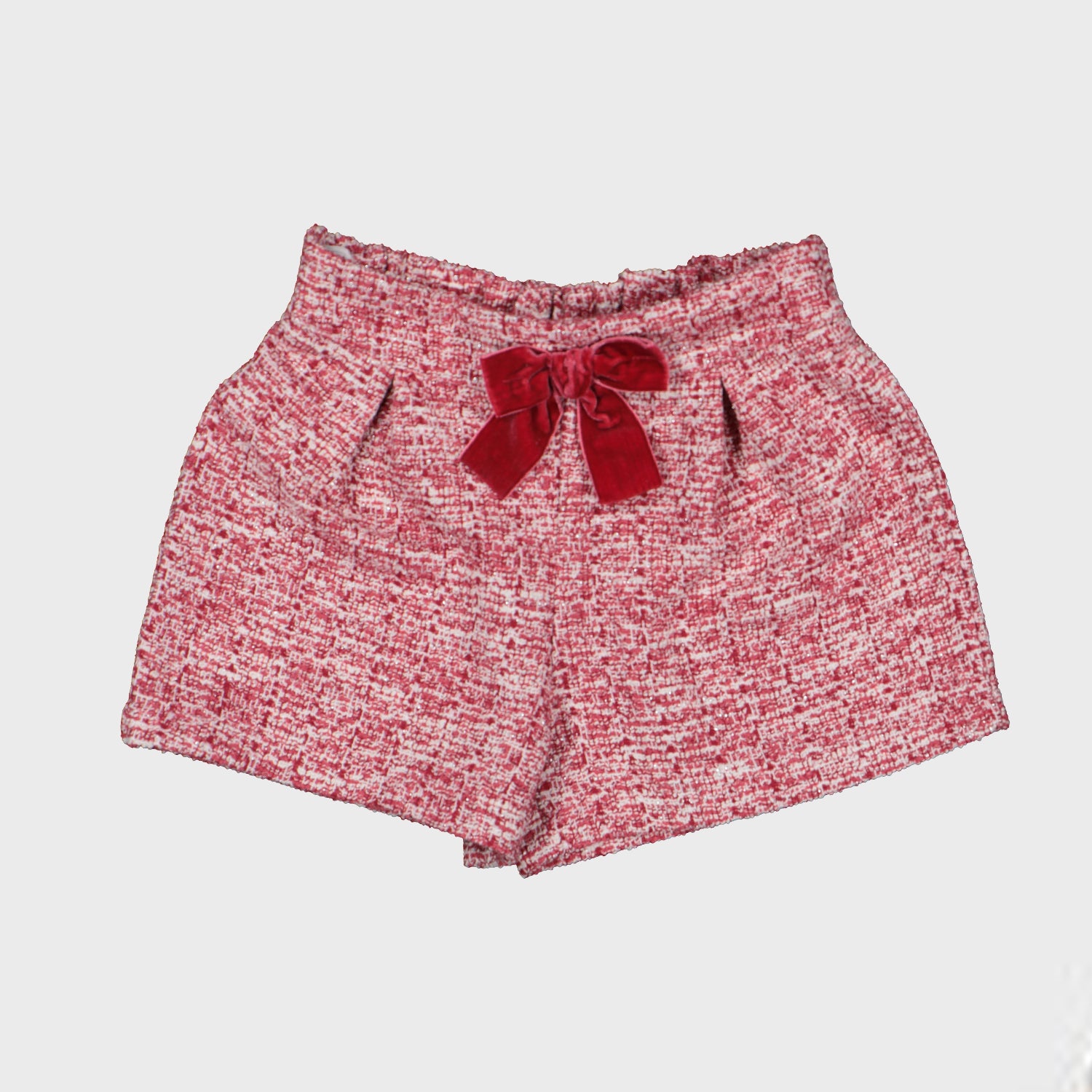 Cherry Tweed Shorts