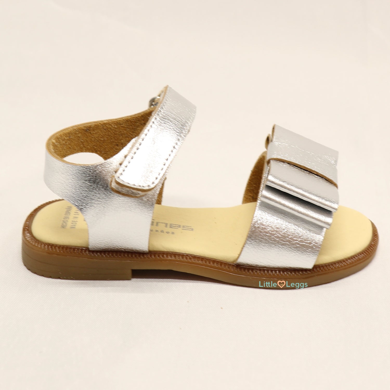 Metalic Silver Bow Sandal