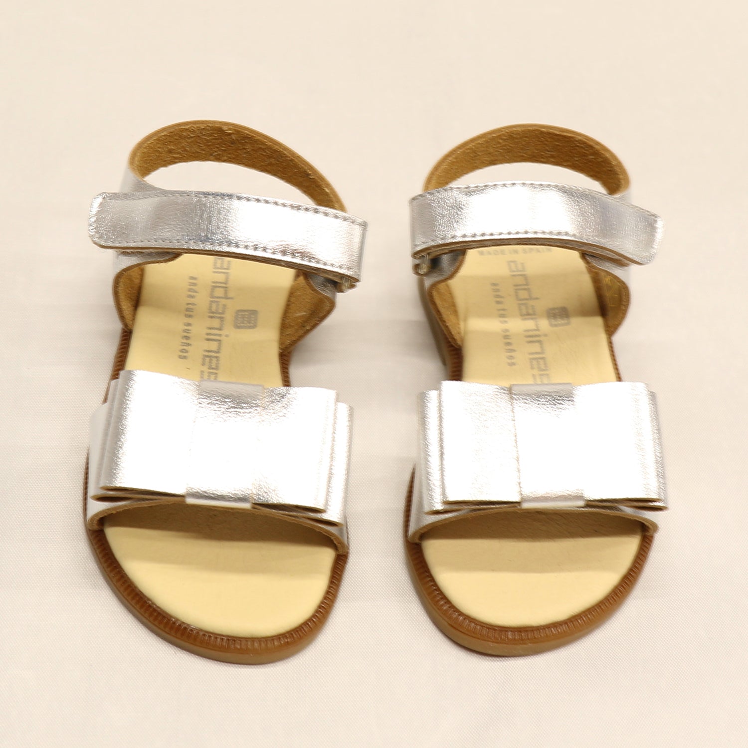 Metalic Silver Bow Sandal