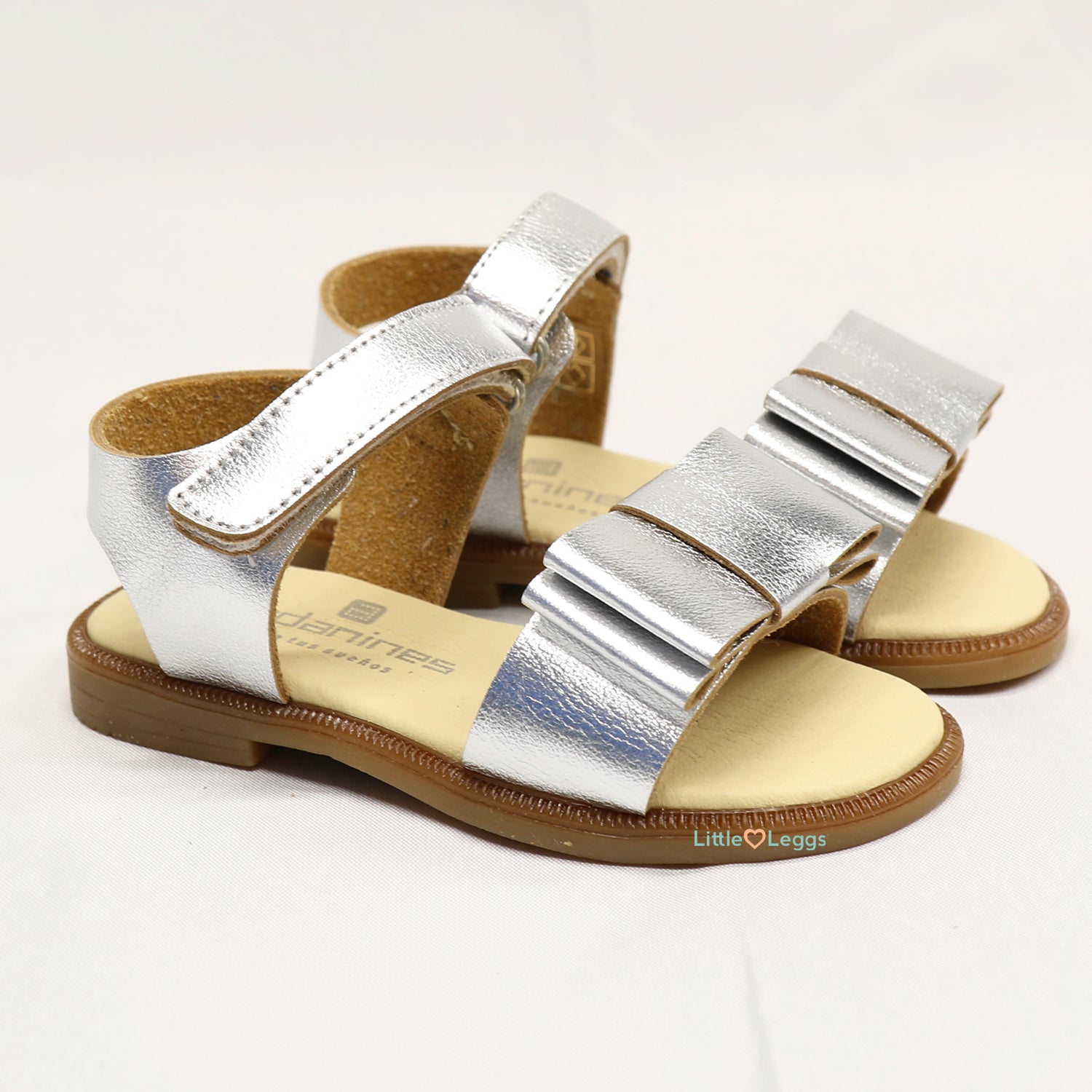 Metalic Silver Bow Sandal