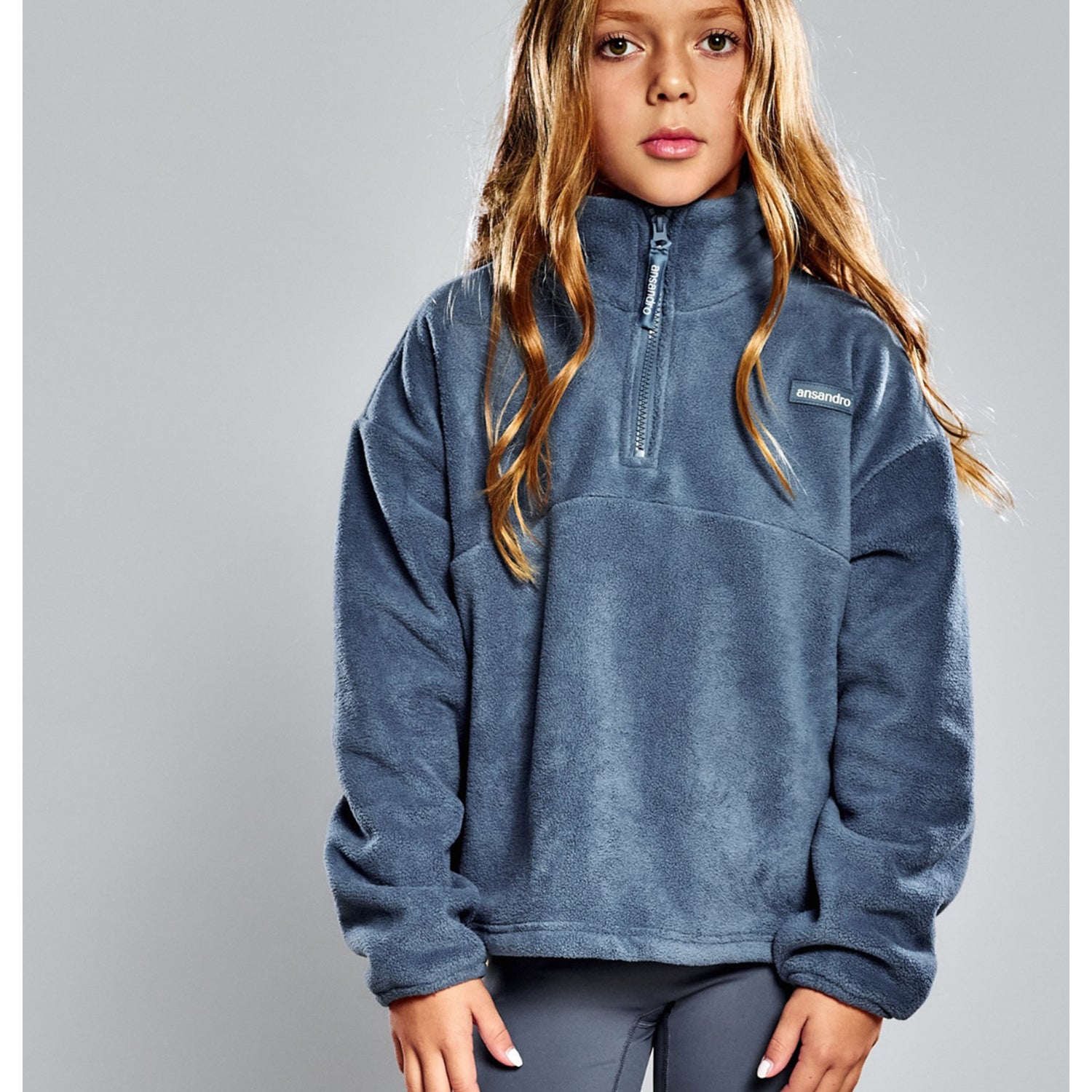 Slate Funnel Neck Fleece