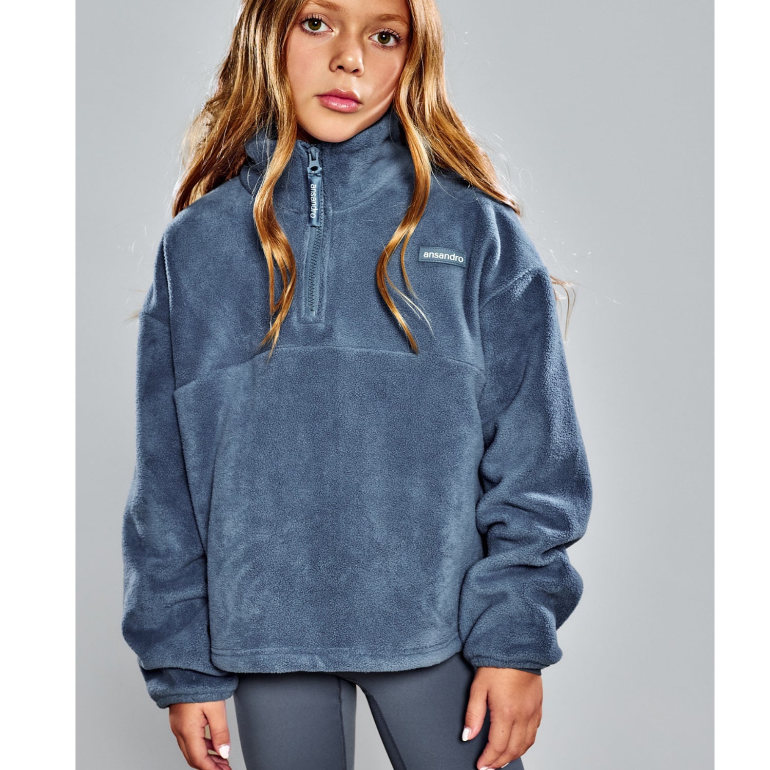 Slate Funnel Neck Fleece