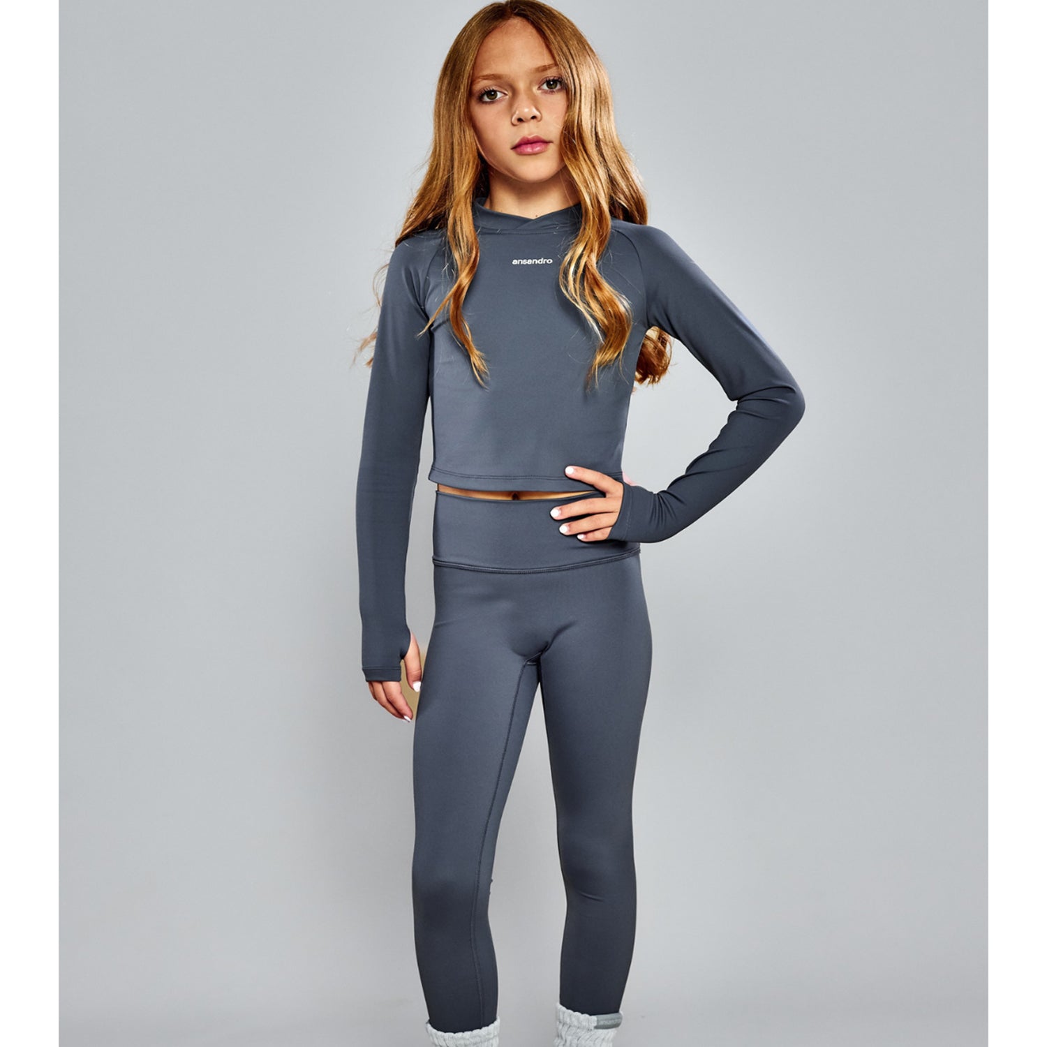 Slate Athletic Top & Legging Set