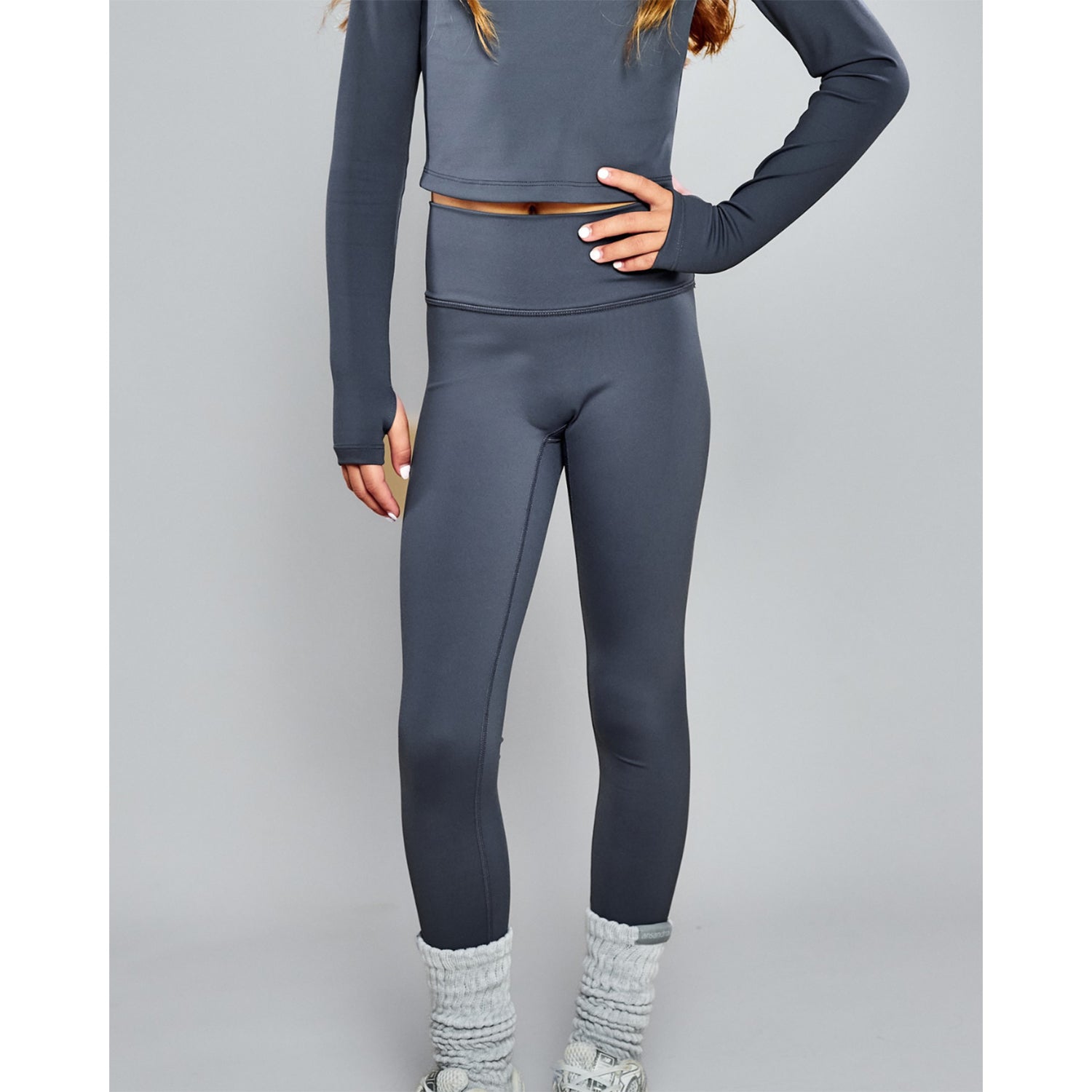Slate Athletic Top & Legging Set