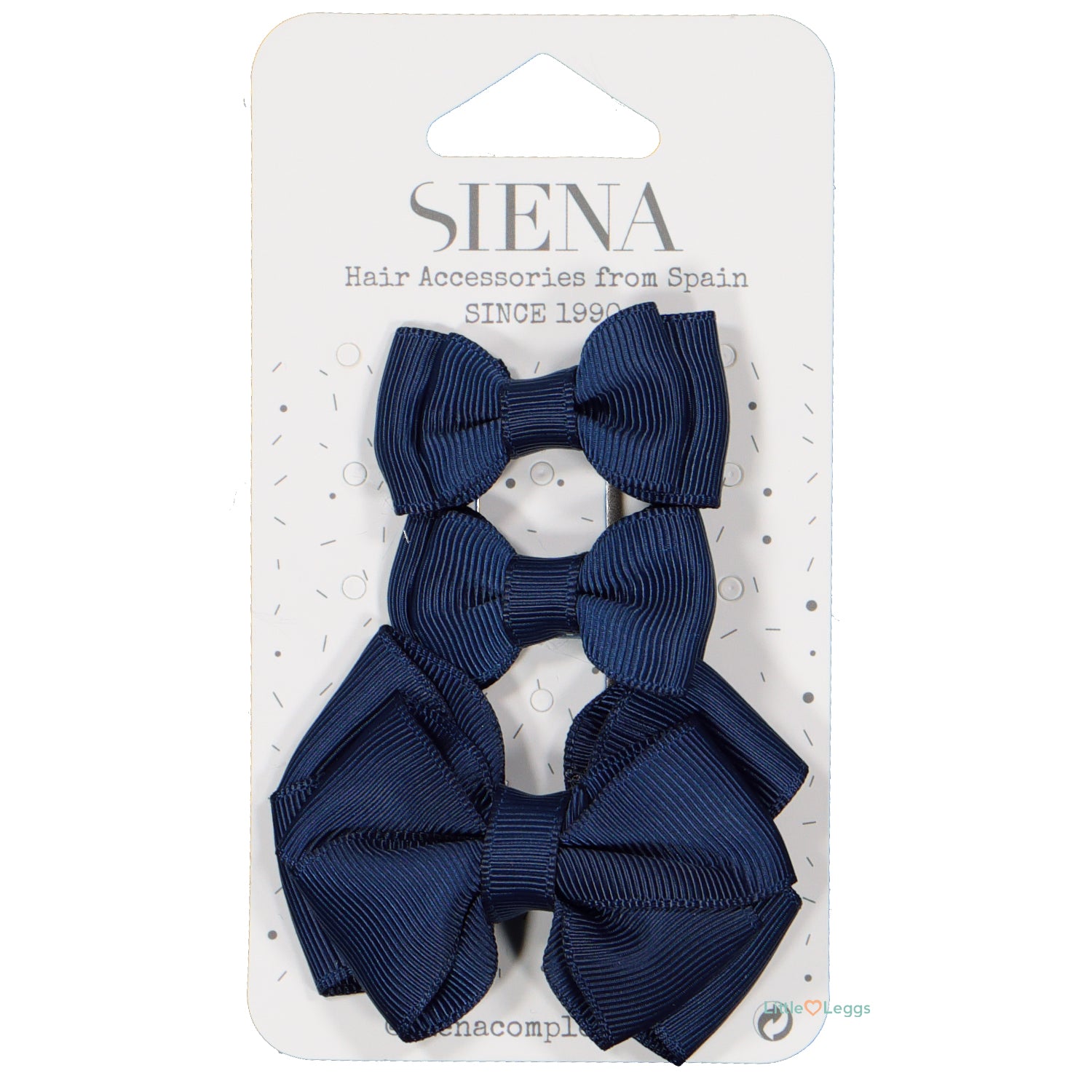 Navy Hair Clips - 3 Pack