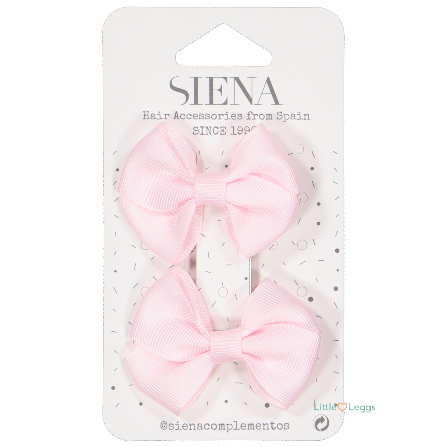 Pastel Pink Hair Clips x 2 - 2.5cm