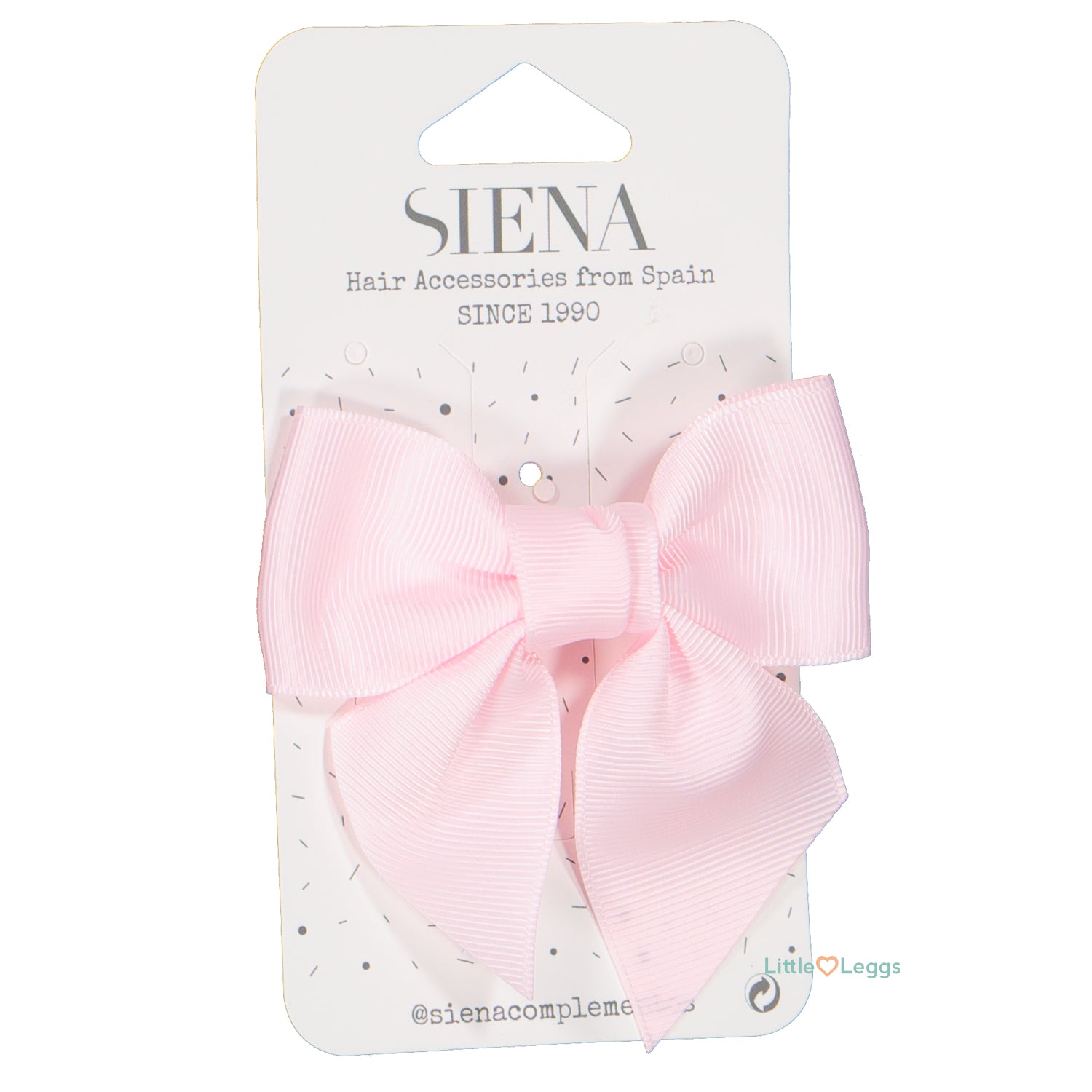 Pastel Pink Hair Bow On Elastic