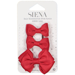 Red Hair Clips - 3 Pack