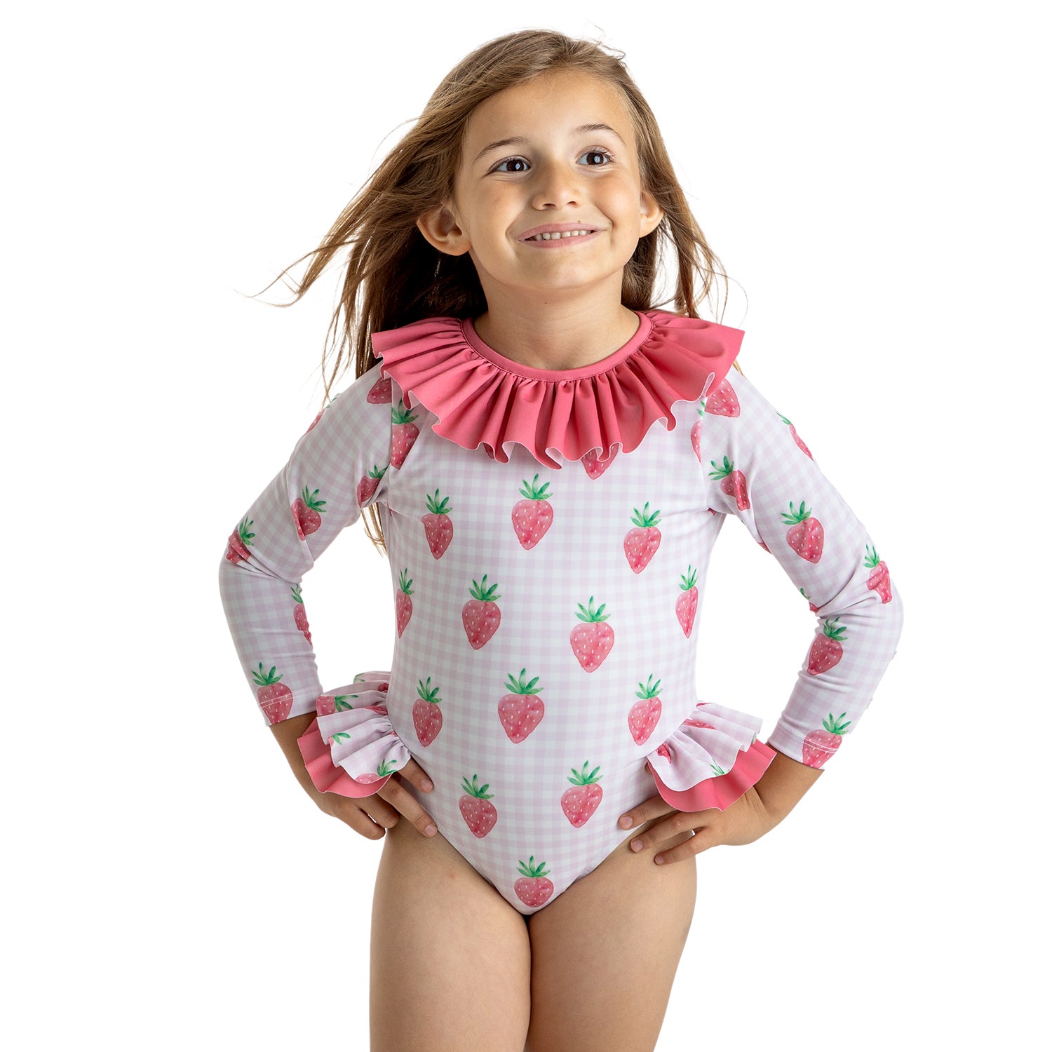 Strawberry Long Sleeved Swimsuit