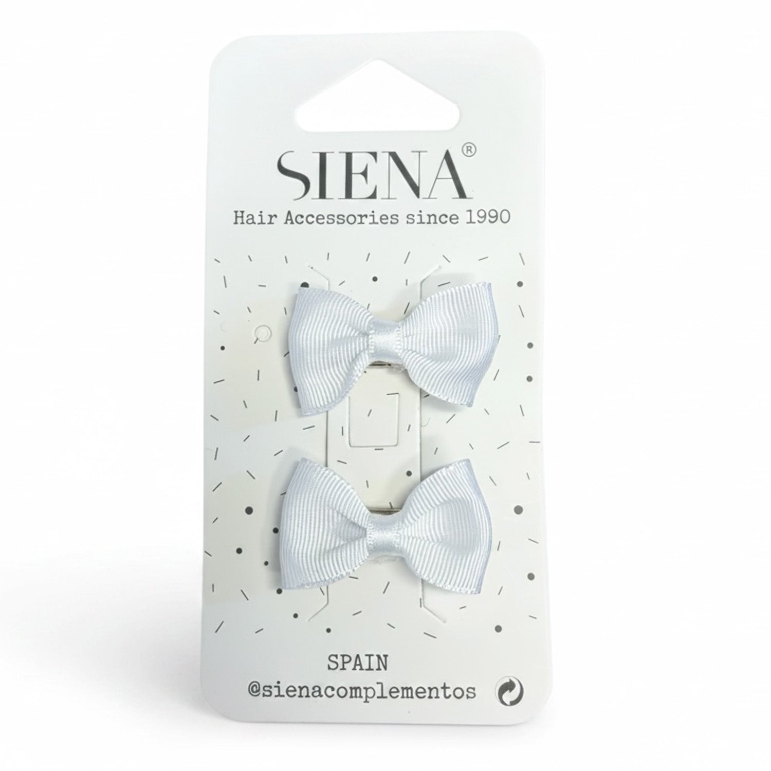 Baby White Hair Clips x 2 - 3cm