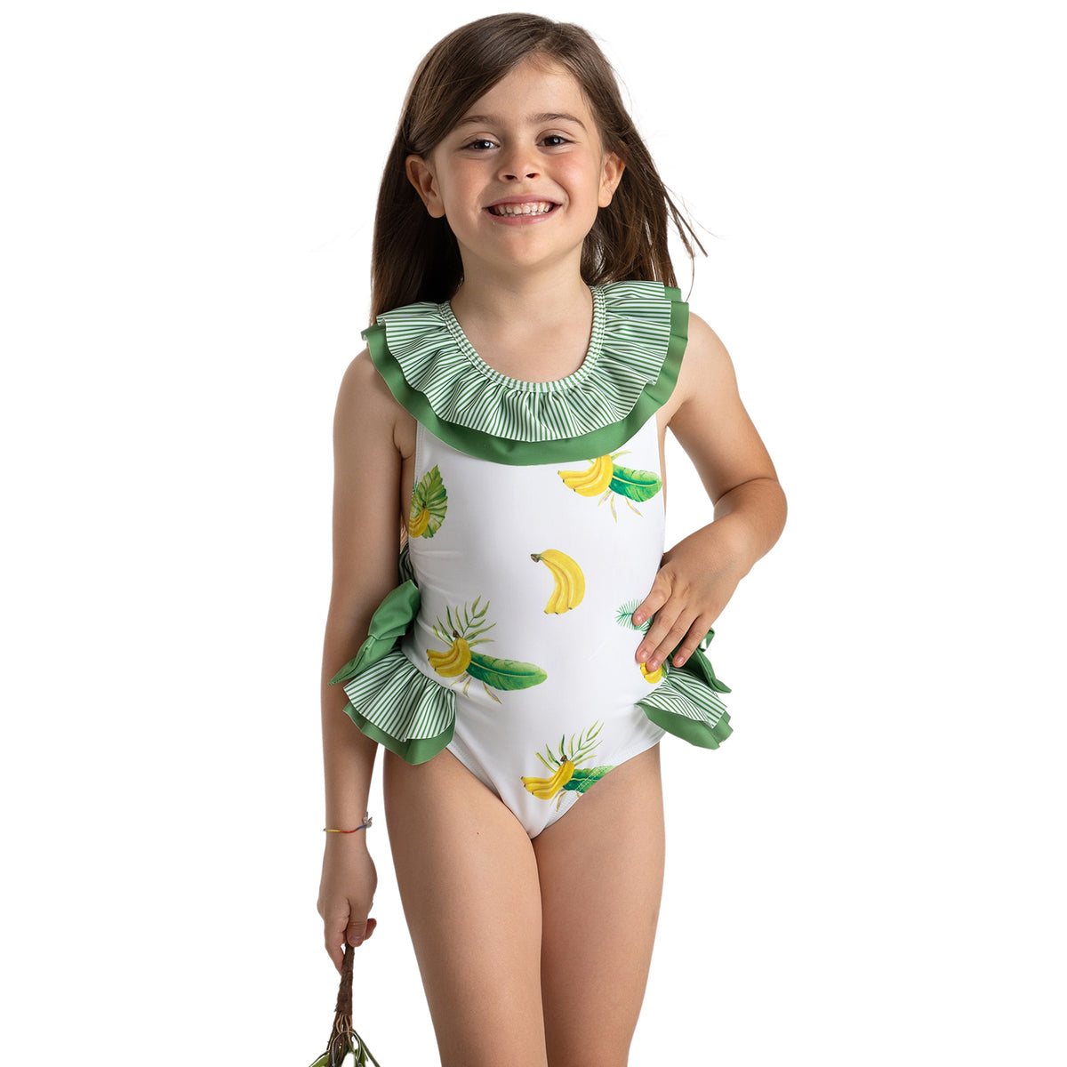 Tropical Frill Neck Swimsuit