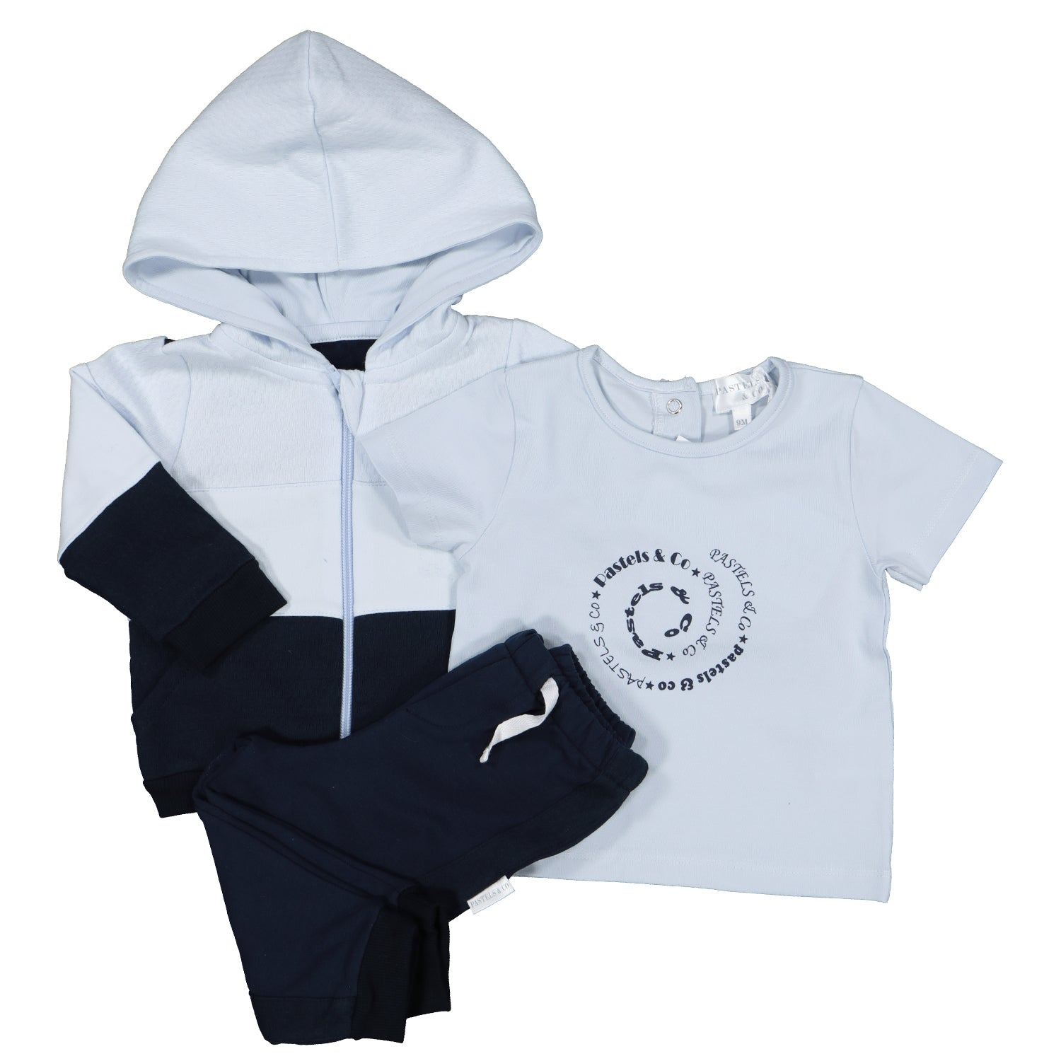 Wesley - Navy 3 Piece Hooded Tracksuit