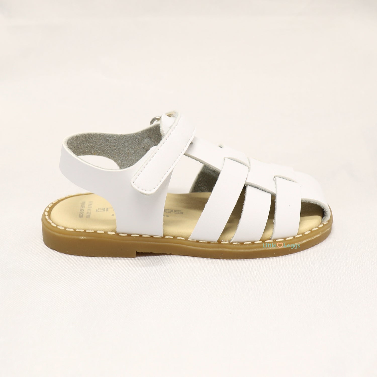 White Open Back Lattice Sandal