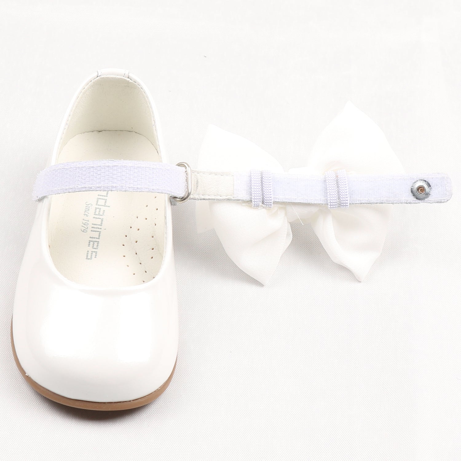 White Bow Patent Mary Jane Shoe