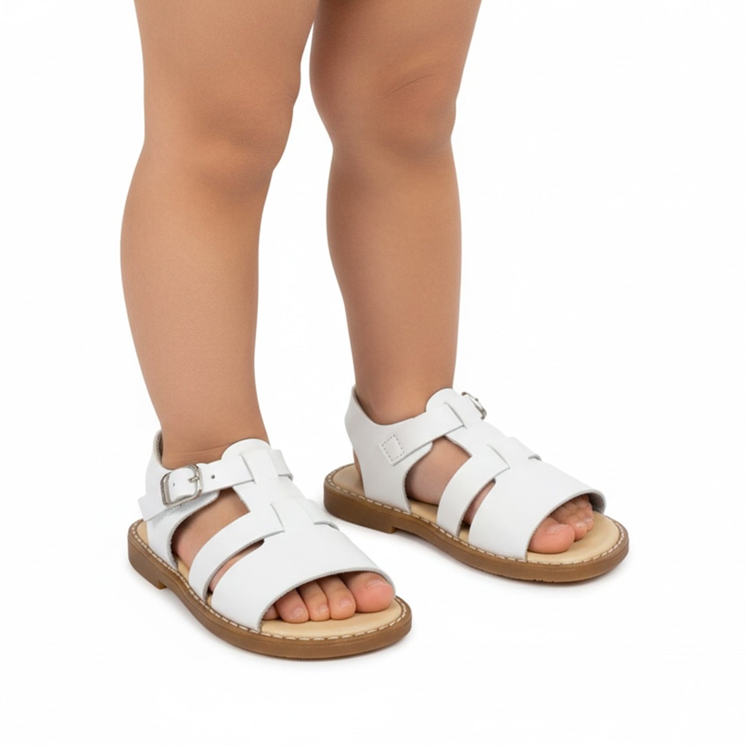 White T-Bar Sandal
