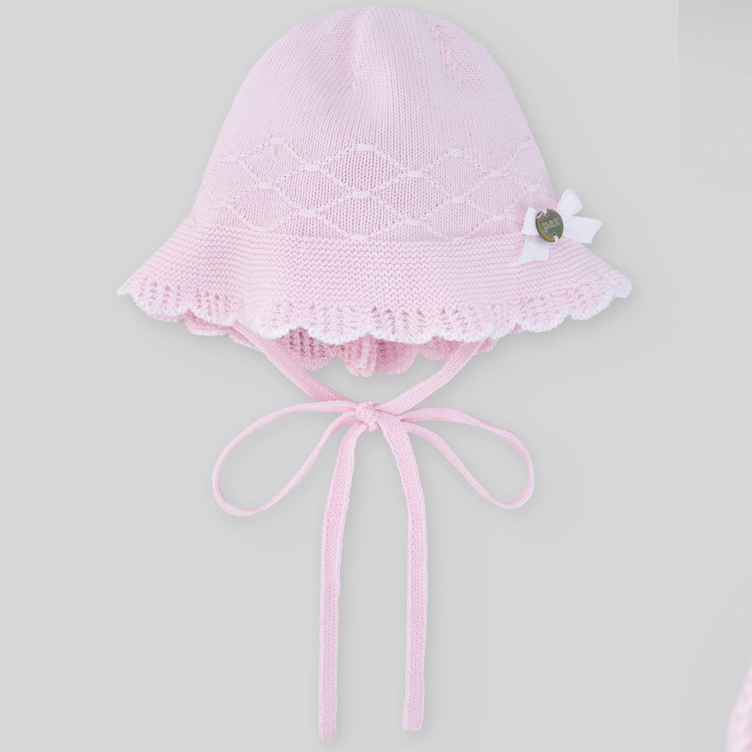 Pink Fine Knit Bonnet