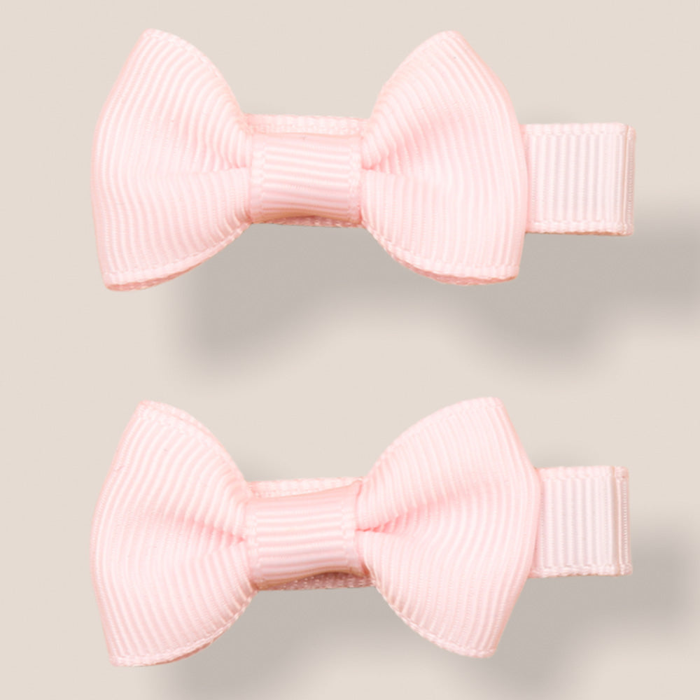 Powder Pink Pack Of Two 1.5" Bow Clips