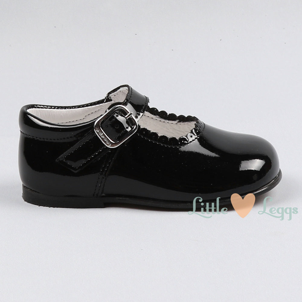 Girls Black Patent Mary Jane Shoe