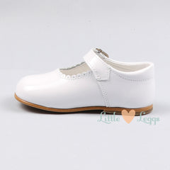 Girls White Patent Mary Jane Shoe