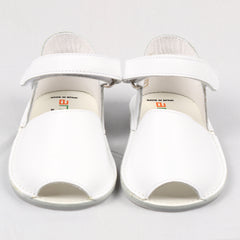 White Leather Velcro Pre-Walker Sandal