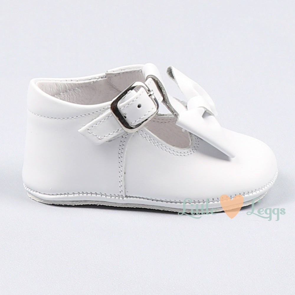 White Bow Pram Shoe