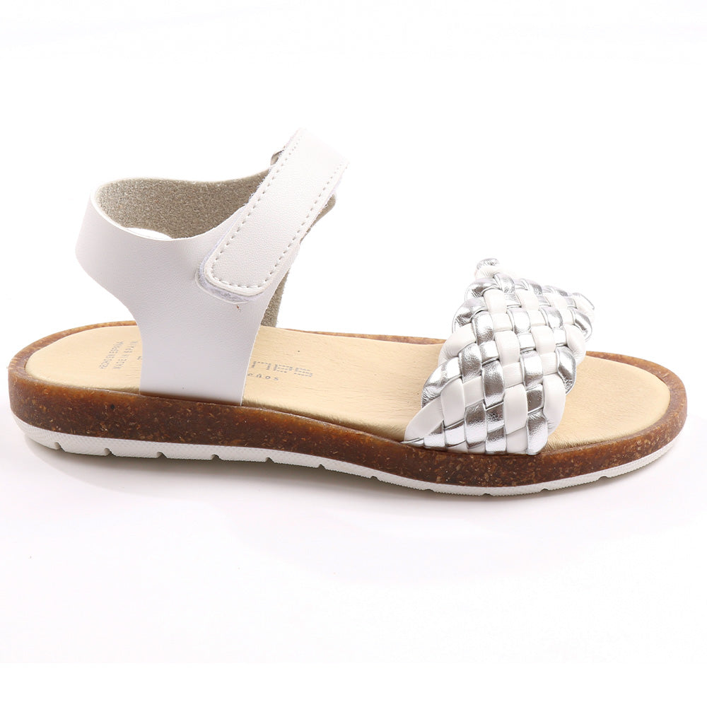 White Weave Leather Sandal