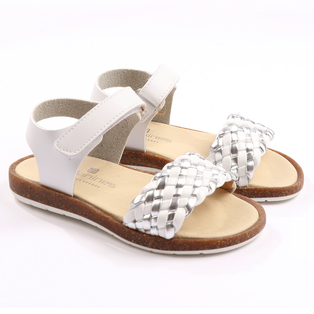 White Weave Leather Sandal