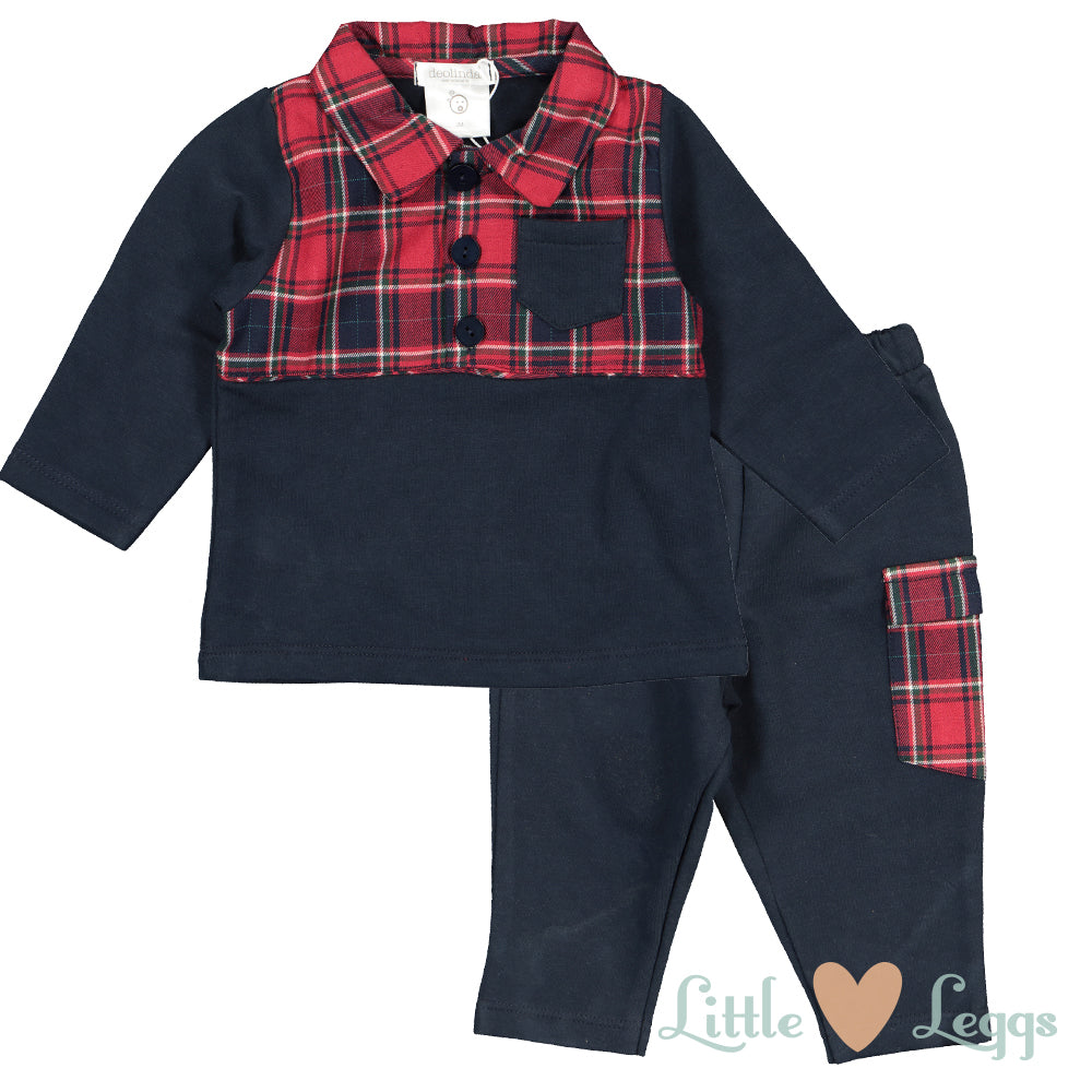 Boys Red Tartan Outfit