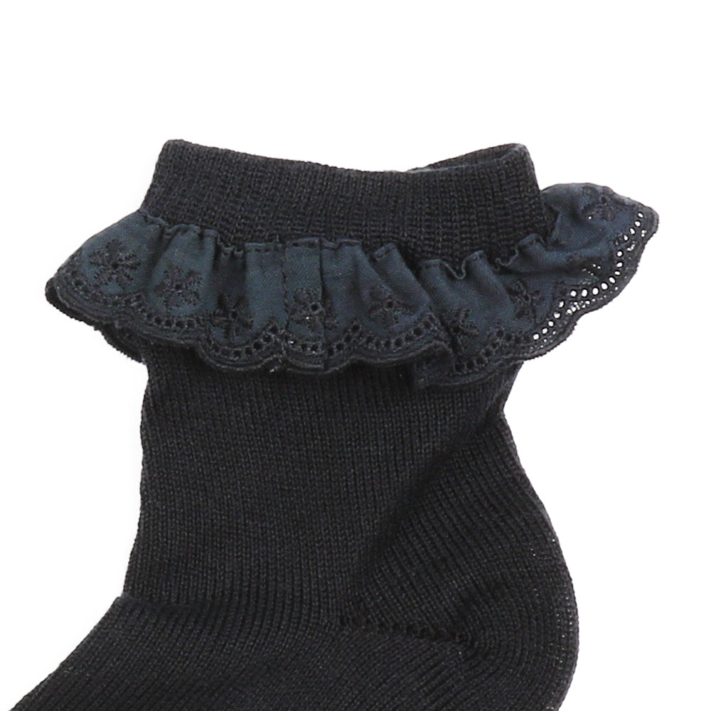 Navy English lace Ankle Socks