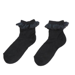 Navy English lace Ankle Socks