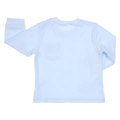 Pale Blue Patched Pocket T-Shirt
