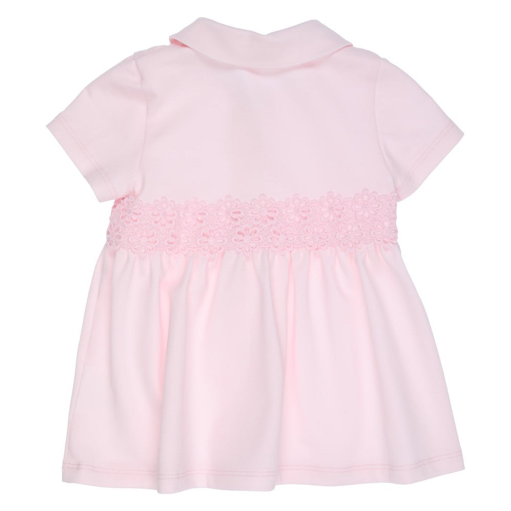Pink Lace Belt Dress