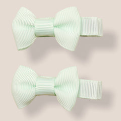 Mint Green Pack Of Two 1.5" Bow Clips