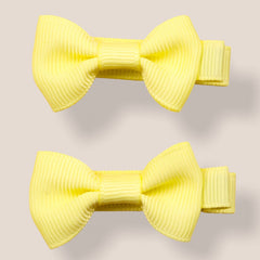 Lemon Pack Of Two 1.5" Bow Clips