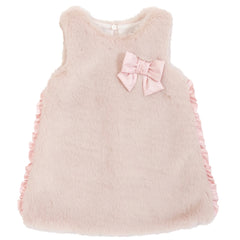 Dusty Pink Faux Fur Dress