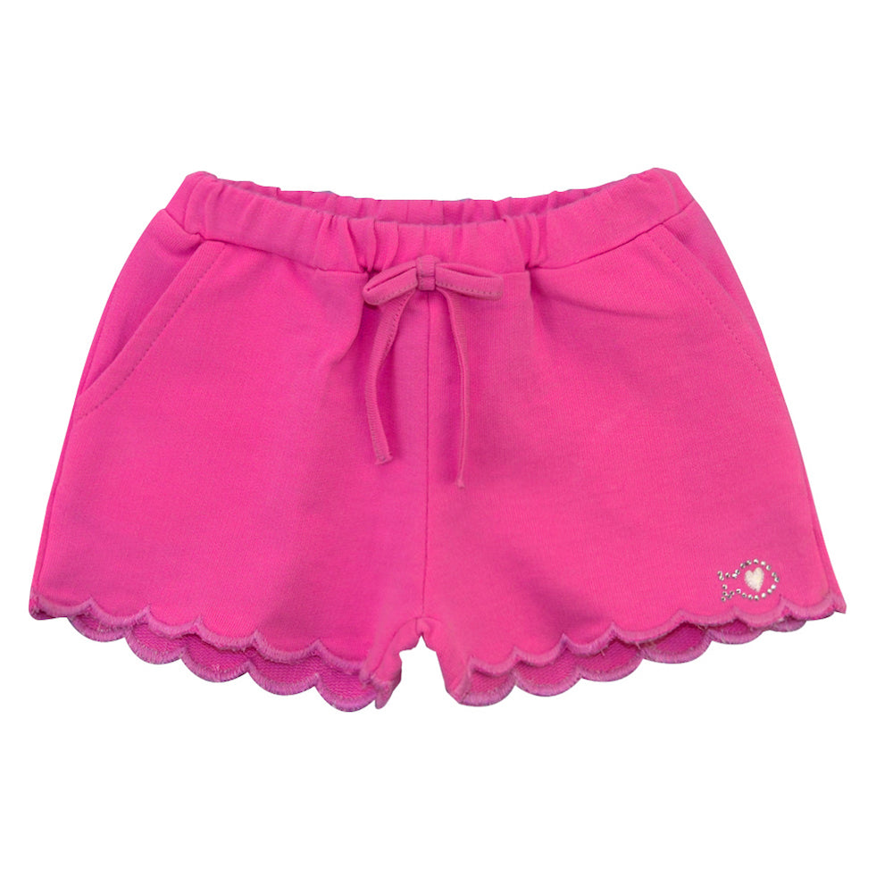 Pink Scalloped Jersey Shorts