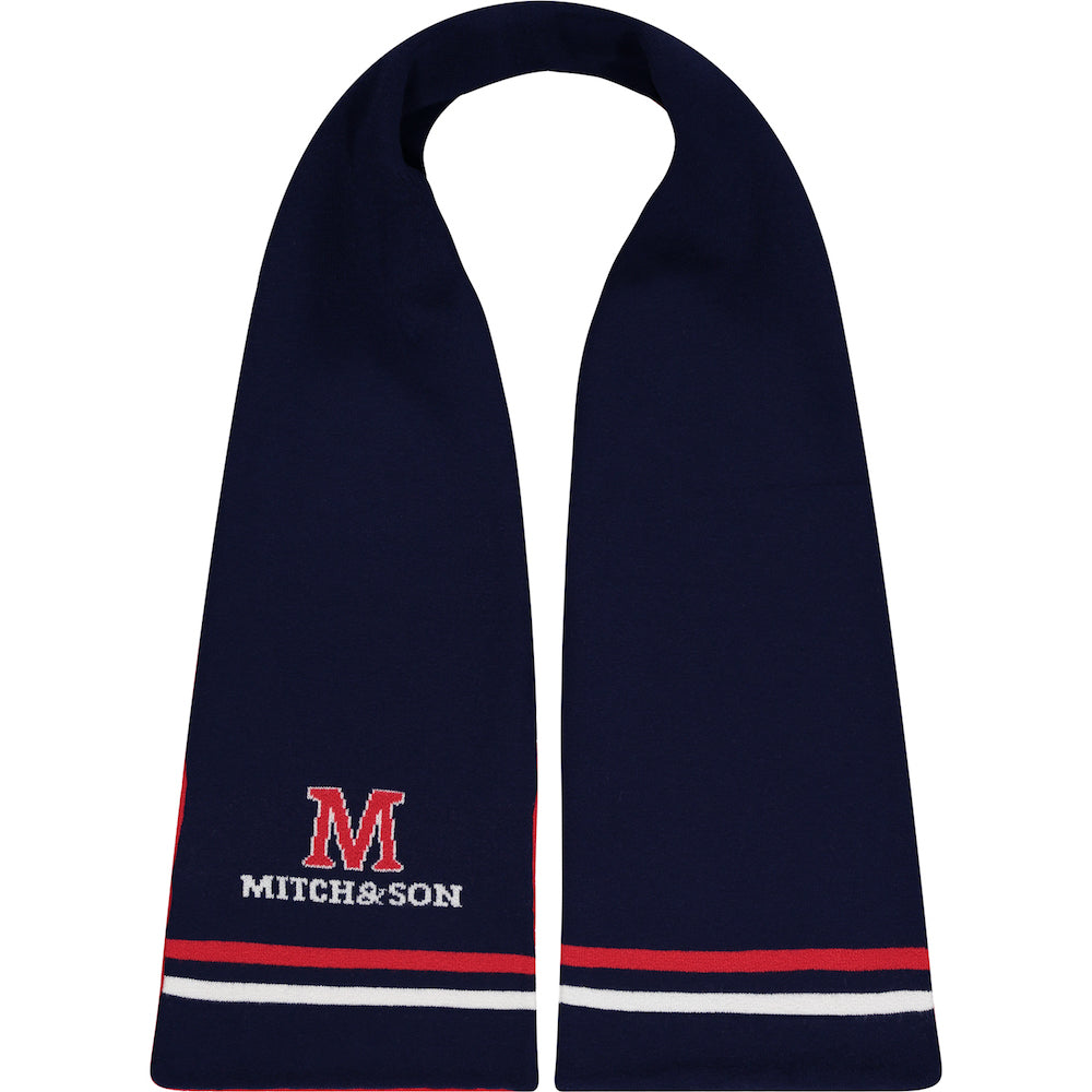 Navy & Red Reversible Scarf