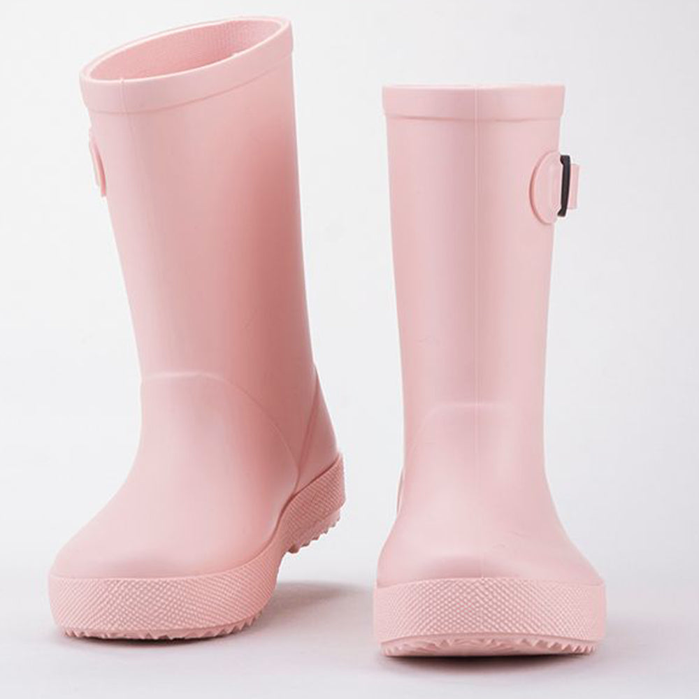 Pale Pink Buckle Wellington Boots