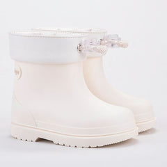 White Toggle Wellington Boots