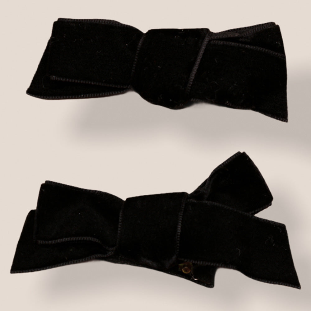 Pack Of 2 Black 3" Velvet Bows