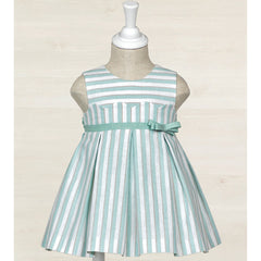 Sage Green Stripe Linen Dress