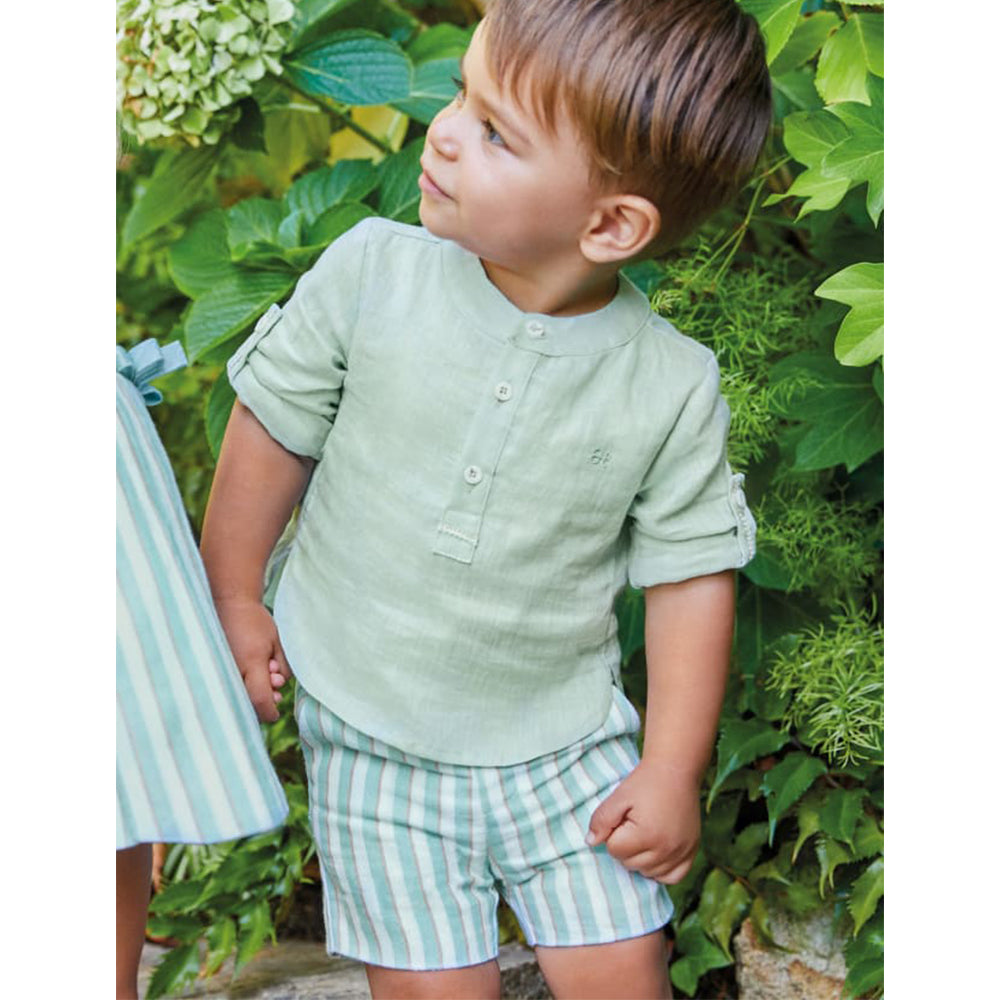 Sage Green Linen - Short Sleeve